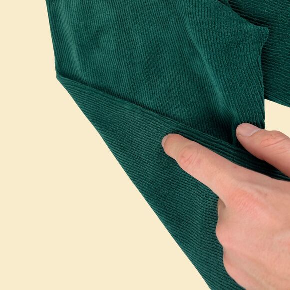 Vintage Y2K XL velour Karen Scott ribbed jacket, 2000s green corduroy-style - Picture 8 of 9